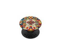 American Quilt Colorful Patchwork Quilting Quilter Cucito PopSockets PopGrip Adesivo