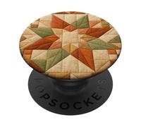 American Quilt Colorful Patchwork Quilting Quilter Cucito PopSockets PopGrip Adesivo