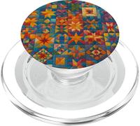 American Quilt Colorful Patchwork Quilting Quilter Cucito PopSockets PopGrip per MagSafe