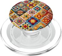 American Quilt Colorful Patchwork Quilting Quilter Cucito PopSockets PopGrip per MagSafe