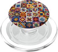 American Quilt Colorful Patchwork Quilting Quilter Cucito PopSockets PopGrip per MagSafe