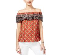 American Rag Blusa Pullover Stampata Off-The-Shoulder Per Donne