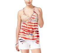 American Rag Donna Stampato Handkerchief-Hem Canottiera, Multicolore, XXL