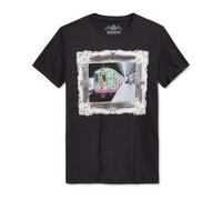 American Rag Uomo Subway Stazione Grafico T-Shirt, Nero, Piccolo