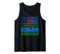 American Romani | Roma Traveller & Bandiere USA Distressed Canotta