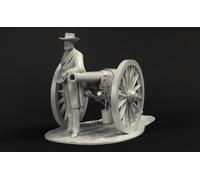 american secession war Confederate General lee in 54mm with cannon