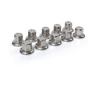 American, Set 10 copribulloni testa piatta in acciaio inox - Ø 33 mm