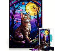 American Short Hair Abstra Puzzle da 1000 pezzi per adolescenti Gioco di apprendimento cognitivo Zero Gap Perfetto incastro Compatto Divertimento per il tempo di gioco in famiglia (50x75cm)