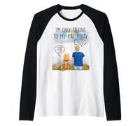 American Shorthair Cat I'm Only Talking To My Cat Today Maglia con Maniche Raglan