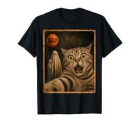 American Shorthair Halloween Ghost Selfie Boo Cat Meme Maglietta
