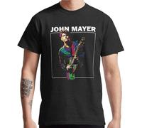 American-Singer-Vocal-John-Blues-Rock-Guitar-T-Shirt Black S