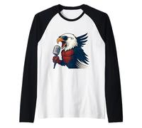 American Singing Eagle Voce della libertà Maglia con Maniche Raglan