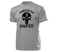 American Sniper 15936 - Maglietta a maniche corte, colore: Navy Seal Team 3 Seals grigio. M