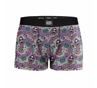 American Socks Boxer da uomo in cotone, con stampe originali, traspiranti, flessibili, morbidi e confortevoli., Horror Time Design, L