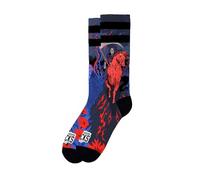 American Socks Calze a mezza gamba con stampa Reaper, tecnologia anti-umidità, doppio rinforzo su suola e tallone, due taglie per una vestibilità perfetta, Reaper, L-XL Alto