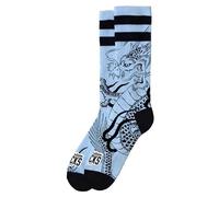 American Socks | Calze Ryujin | Lunghe Medio-Alte, 2 Taglie, Composito 67% Coolmax | Progettate a Barcellona | Assorbono l'Umidità | Unisex, blu, S/M