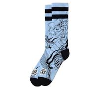 American Socks | Calze Ryujin | Lunghe Medio-Alte, 2 Taglie, Composito 67% Coolmax | Progettate a Barcellona | Assorbono l'Umidità | Unisex, blu, S/M