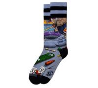 American Socks | Calze Thrashpals | Lunghe Medio-Alte, 2 Taglie, 67% Coolmax, Assorbono l'Umidità | Design a Barcellona, Thrashpals - Mid High, Large-X-Large