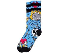 American Socks Calzini a mezza gamba modello BLAST| Medio-Alta | Assorbimento dell'umidità | Calzini divertenti| Calzini comodi, uso quotidiano., blu, S-M Alto