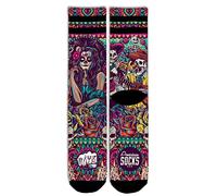 American Socks Dia de los Muertos - Mid High L/XL - Calze sportive a righe alte al ginocchio per corsa, ciclismo, bicicletta, crossfit, palestra, pallacanestro, snowboard, sci, top in cotone.