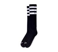American Socks Knee High Back In Black, triple strisce bianche