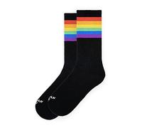 American Socks-Mid High1 - Calze sportive per uomo e donna, calze Crossfit, calze Padel, calze da corsa, calze da ciclismo, bici e skate (IT, Testo, Taglia unica, Regular, Regular, Rainbow Mid Black)