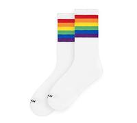 American Socks-Mid High1 - Calze sportive per uomo e donna, calze Crossfit, calze Padel, calze da corsa, calze da ciclismo, bici e skate (IT, Testo, Taglia unica, Regular, Regular, Rainbow Mid)