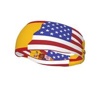 American Spagna Bandiera Modello Sport Sweatband Foulard Fasce per la testa per le donne uomini Adatto per la corsa Yoga Fitness Calcio