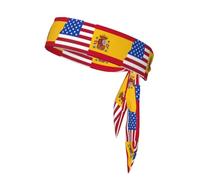 American Spagna Bandiera Stampa 1 Pezzi Fascia per Capelli Fascia Unisex Dry Head Tie Sport Band Per Basket Corsa Tennis