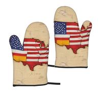 American Spagna Bandiera Stampa Elegante Unisex Bbq Mitts 5.9 X 11 pollice Guanti Da Cucina Impermeabile Per La Cottura