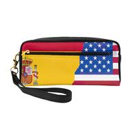 American Spain Flag Print Pencil Case Makeup Bag per accessori cosmetici cancelleria articoli da toeletta compagno di viaggio