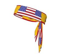 American Spain Flag Tie Headband for Women & Men - Stylish Sports Head Tie, Suitable for Various Sports Activities