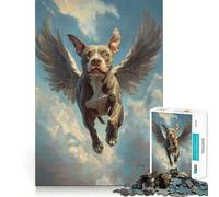 American Staffordshire Terrier Angel Puzzle da 1000 pezzi per ragazzi Gioco di apprendimento cognitivo Zero Gap Perfetto incastro Compatto Divertimento per il tempo di gioco in famiglia (38x52cm)