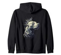 American Staffordshire Terrier Punk Rock Felpa con Cappuccio