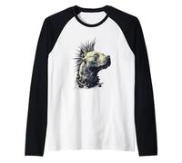 American Staffordshire Terrier Punk Rock Maglia con Maniche Raglan