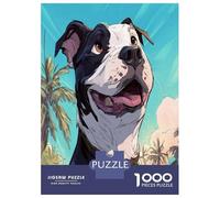American Staffordshire Terrier Puzzles Intrattenimento Creativo 1000 Elementi Giochi Cute Pet Dog Puzzle Relax Decora La Casa Giochi-rompicapo Per Adulti E Bambini 70x50cm/1000pcs