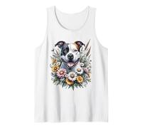 American Staffordshire Terrier, Summer Daisy Wildflowers Canotta