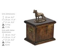 American Staffordshire Terrier Uncropped, Urna , Freddi Bronzo, Artdog, De, Tipo