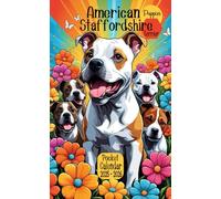 American Staffordshire Terriers Puppies Pocket Calendar 2025-2026: 2 Year Monthly Planner for Purse, From January 2025 to December 2026