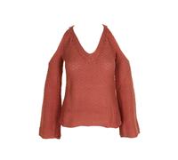 American Straccio Adolescenti Tostato Clay Bell-Sleeve Cold-Shoulder Scollo A V