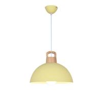 American Style Color Chandelier, Semi-Circular Creative Pendant Lights, Fashion with Wood Hanging Lamp, E27 Base, Metal Lampshade, Ideal for Balcony, Restaurant, Dining Room, Bedroom, Kitchen,