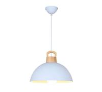 American Style Color Chandelier, Semi-Circular Creative Pendant Lights, Fashion with Wood Hanging Lamp, E27 Base, Metal Lampshade, Ideal for Balcony, Restaurant, Dining Room, Bedroom, Kitchen,