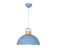 American Style Color Chandelier, Semi-Circular Creative Pendant Lights, Fashion with Wood Hanging Lamp, E27 Base, Metal Lampshade, Ideal for Balcony, Restaurant, Dining Room, Bedroom, Kitchen,
