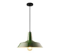 American Style Industrial Fixture Retro Cafe Vivid Green Color Pendant Light E27 Hanging Lamp for Indoor Restaurant Creative Bar Chandelier(Green,36cm)