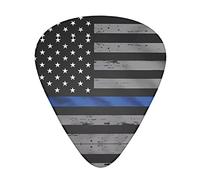 American Thin Blue Line Flag Plettri Chitarra Classica Triangolo Basso Acustico Ed Elettrica Plettri Per Chitarra Per Chitarristi 12 Pezzi