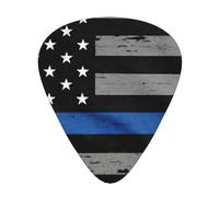 American Thin Blue Line Flag Print12 Accordatore professionale per chitarra, basso e modalità di accordatura cromatica