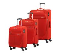 American Tourister Deep Dive 4 ruote Set di valigie 3 pezzi con piega di espansione rosso