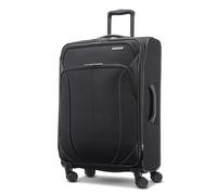 American Tourister 4 Kix 2.0 Softside Bagaglio Espandibile con Spinner, Nero, 3-Piece Set (20/24/28), 4 Kix 2.0 Softside Bagaglio Espandibile Con Spinners