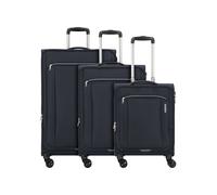 American Tourister Avantour 4 ruote Set di valigie 3 pezzi con piega di espansione blu