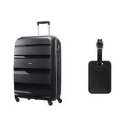 American tourister Bon AIR spinner L valigia 75 cm nero con etichette bagaglio, black
